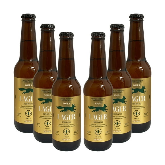 Cerveza Artesanal Zorra Lager German Pils 355 ml