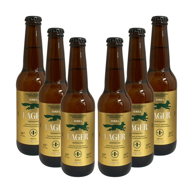 Cerveza Artesanal Zorra Lager German Pils 355 ml