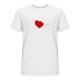 thumbnail image 5 of Tops para hombre, blusas y camisas de manga corta con cuello redondo para hombre, camiseta deportiva informal con estampado de corazones a la moda para hombre, blusa de poliéster de manga corta con cu, 5 of 5