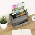 thumbnail image 3 of MyGift Rustic Gray Wooden Desktop 5-Slot Mail, Document and Stationery Holder with Drawer, 3 of 5