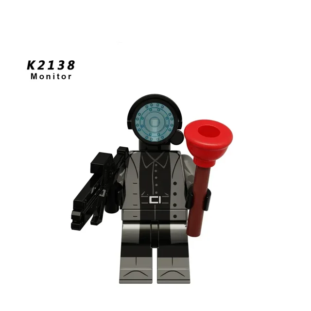 Urban Monster Character Building Blocks Set, Titan Cameraman, Speakerman & Creative Action Figure Model, DIY Assembled Bricks Toy, Collectible Birthday Gift for Kids