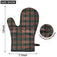 thumbnail image 6 of Cute Oven Mitts,Green and Red Christmas Plaid Pattern Oven Mitt 2-Pack Set,Kitchen Gloves for Oven,Heat Resistant Oven Mitts 7.7"x12", 6 of 7