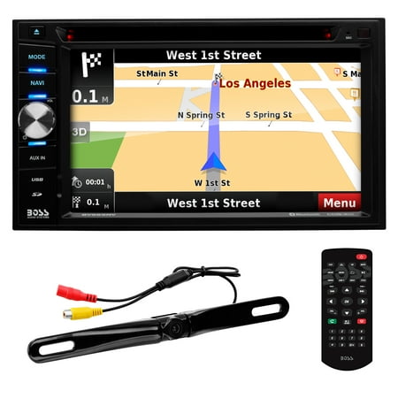 BOSS Audio - 6.5" - Built-in Navigation - Bluetooth - In-Dash CD/DVD/DM Receiver - Black