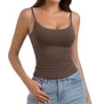 thumbnail image 6 of Junboys Slim-Fit Tank Tops for Women - Sleeveless V-Neck Camisole with Fitted Silhouette, Trendy Basic Top for Hot Girl Style, Perfect for Clubbing,Coffee M, 6 of 6