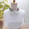 thumbnail image 3 of Mujer Falso Cuello Media Cuello Desmontable Babero , 2-, Único Styel 2-White Salvador Collar falso de Peter Pan, 3 of 10