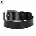 thumbnail image 4 of PULLIMORE Womens Mens Leather Belts Casual Dress Jeans Waistband Waist Strap (Black), 4 of 8