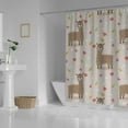 thumbnail image 3 of Coolnut Shower Curtain Set with Hooks Cute Llama with Sweet Pink Flower Polyester Waterproof Bath Curtain for Bathroom Bathtubs Decor 72 x 72 Inches, 3 of 6