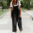 thumbnail image 2 of LEKODE Denim Jumpsuit for Women Rompers for Mom Jeans for Women Denim Jumpsuit Womens Jumpers and Rompers Summer Romper Womens Jumpsuit Black L, 2 of 6