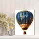 thumbnail image 2 of Qisvanset Framed Canvas Wall Art 12x16 Inch Blue Hot Air Balloon Boy Vintage Nursery Print Art, 2 of 5