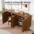 thumbnail image 4 of Syemin Buffet Cabinet with Storage, Multifunctional Storage Cabinet with 4 Doors, Modern Sideboard Buffet Credenzas for Living Room, Entryway, Hallway, Natual Oak, 4 of 5