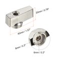 thumbnail image 2 of Uxcell 40x20mm Valve Control Knob, Cast Iron Tee Crank Wing Handle Replacement with Screws, Silver Tone, 2 of 4