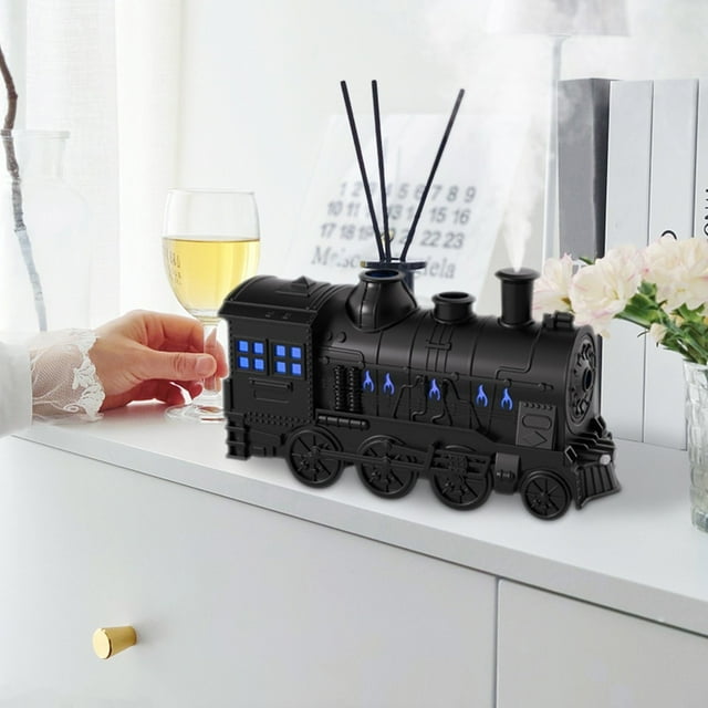 Iumwxz Air Humidifiers for Bedroom Train Coil Ultrasonic Humidifier Cold Atomization Large Tank Gradient Night Light Intelligent Power Off Aromatherapy Bedroom Home 1 Pack Black