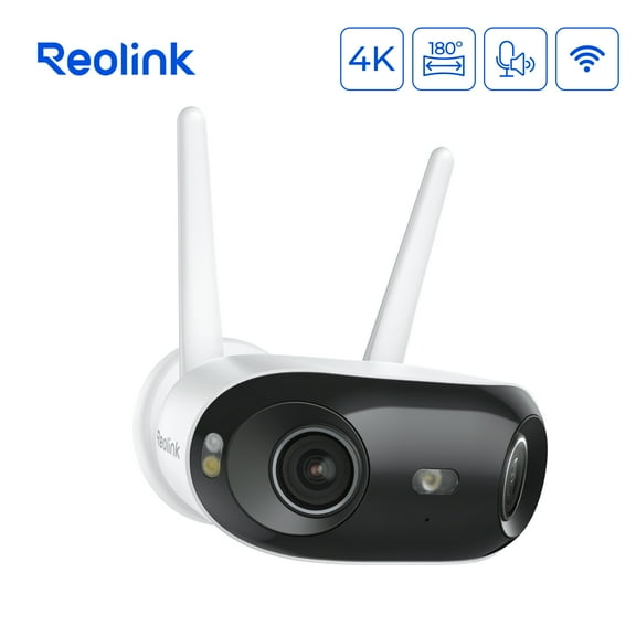 Reolink Elite 4K 8MP Dual-Lens Plug-in WiFi Security Camera, 180° Color Night Vision 24/7 Recording