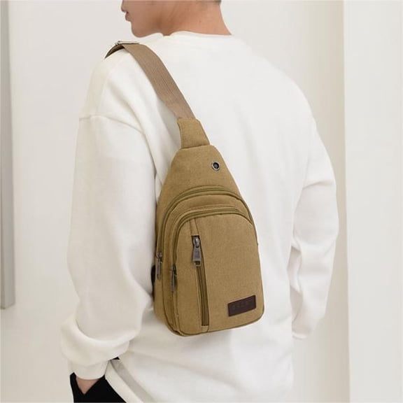 JLFNYA Satchel Bag Men,Mens Handbag,Canvas Sling Bag Backpack,Outdoor Business Laptop Cycling Hunting Hiking Camping Rucksack Daypack