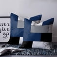 thumbnail image 2 of Navy Blue Grey Geometric 18x18 Pillow Covers Set of 2, Modern Black White Abstract Art Throw Pillow Covers Decorative Couch Cushion Case, Microfiber Square Pillowcases for Bedroom Car Living Room, 2 of 7