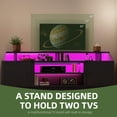 thumbnail image 3 of Uforic Modern TV Cabinet with 36 Inch Electric Fireplace & LED Lights for 65 70 75 Inch TVs for Living Room, Black, 3 of 10