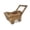 Yellow, variant on Hyknon Wooden Wagon Plantser Box, Garden Plants Cart with Wheels Handle, Rural Farmhouse Flower Basket, Cart Storage Basket Decor for Home Garden Outdoor Balcony Vegetables Flowers Herbs 18.5"L 7.5"H