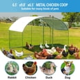 thumbnail image 4 of TPHORK Metal Chicken Coop,Chicken Run,Walk-in Poultry Cage with Cover(9.8'L x 6.6'W x 6.6'H), 4 of 10