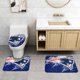 thumbnail image 2 of Juego de alfombras de baño de 3 piezas del equipo Patriots Alfombra antideslizante para baño de 24 x 16 pulgadas, 2 of 7