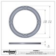 thumbnail image 5 of Deluxe Round Shifter Boot with Brushed Billet Aluminum Ring - Premium Black Vinyl, 5-1/8" OD, Fits Manual/Automatic Transmissions, Includes Installation Hardware, 5 of 9