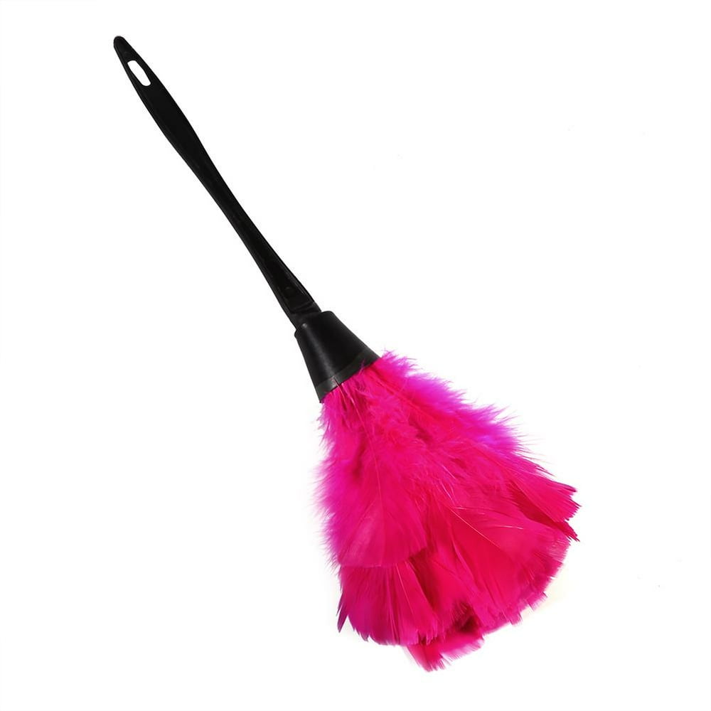 HERCHR Duster, 5 Colors Soft Turkey Feather Duster Brush With Black