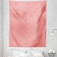 thumbnail image 1 of Rose Tapestry, Old Fashioned Symmetrical Classic Polka Dots Pattern in Pastel Colors Simple Retro, Fabric Wall Hanging Decor for Bedroom Living Room Dorm, 5 Sizes, Coral and Rose, by Ambesonne, 1 of 1