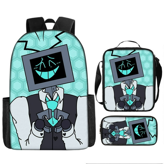 Game Skibidi Toilet Backpack, Student Bag, Primary And Secondary School Stationery Storage Bag Three-piece Set-ZJKDGJKJ