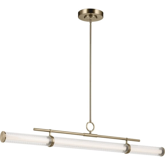 52754CPZLED Kichler Lighting Riven - 45W 1 LED Linear Chandelier-9.5 Inch Tall and 8 Inch Wide-Champagne Bronze Finish