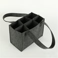 thumbnail image 3 of Injueey Portador de vino de fieltro Premium de regalo exquisito para amantes del vino bolso protector de vino de cerveza resistente Almacenamiento y organización del hogar Gris, 3 of 6