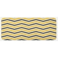 thumbnail image 1 of Yellow Chevron Kitchen Mat, Large Zigzags in Retro Design Geometrical Horizontal Tile, Plush Decorative Kitchen Mat with Non Slip Backing, 47" X 19", Charcoal Grey Yellow, by Ambesonne, 1 of 1