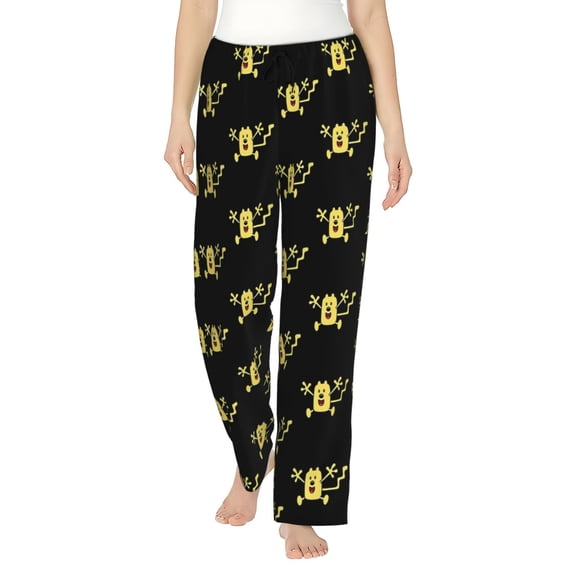 Wow Wow Wubbzy Women's Pajama Pants, Comfy All Over Print Lounge Pants Casual Sleepwear with Pockets & Drawstring
