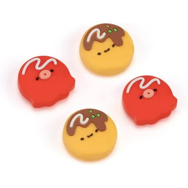 GeekShare Thumb Grip Caps Soft Silicone Joystick Cover for Nintendo Switch/OLED/Lite 4PCS -Takoyaki