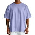 thumbnail image 1 of T-shirts Surdimensionnés pour Hommes Mode Rafraîchissant T-Shirt Doux Manches Courtes Décontracté Basique Col Rond Tee Coton Premium T-Shirts Athlétiques, 1 of 5