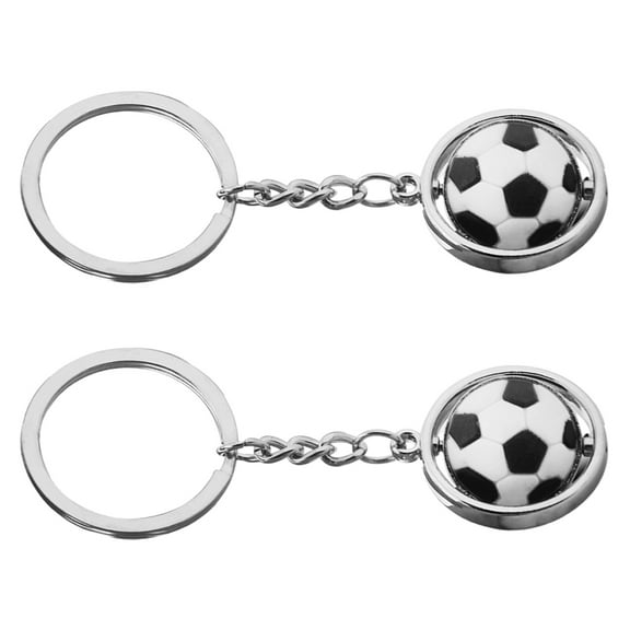 WORGEOUS  2 Pcs Soccer Key Chains for Boys Rotating Keychain