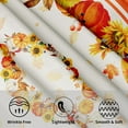 thumbnail image 3 of Fall Tablecloth Round Autumn Leaf Thanksgiving Pumpkin and Sunflower Table Cloths Circular Table Cover Washable Wipeable Polyester Tabletop Holiday for Dining Kitchen Picnic Party Decor 60 Inch, 3 of 7