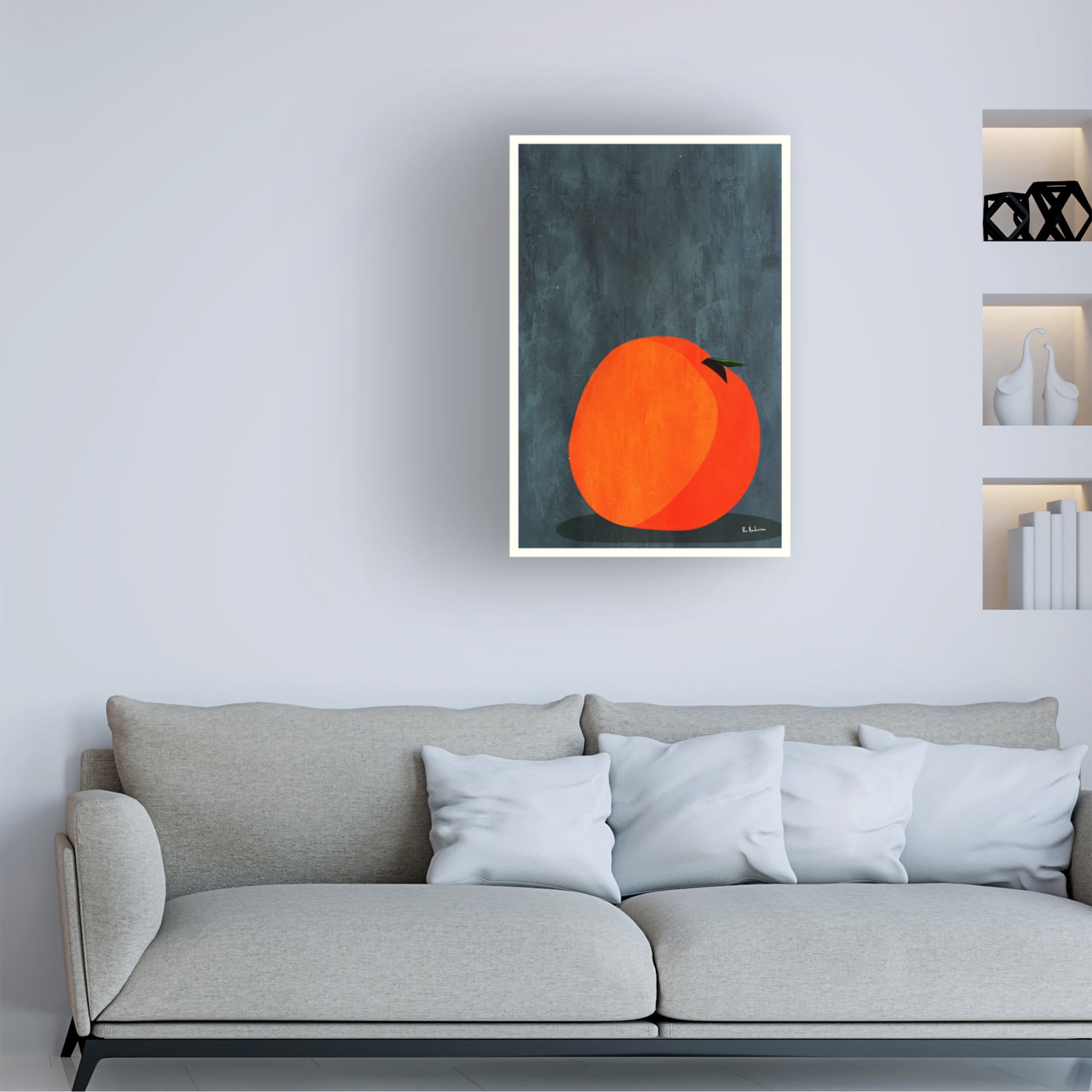 Canvas Wall Art - Bo Anderson 'Calmly Sleeping Apple' Wall Art for Living Room, Bedroom, or Office D?cor by Trademark Fine Art - 30 x 47 Inches
