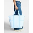 thumbnail image 5 of No Boundaries Women's Beach Insulated Tote Bag, Sky Pin Stripe, 5 of 5