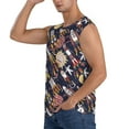 thumbnail image 3 of Lsque Cartoon Space 1 Print Men's Cotton Blend Sleeveless Muscle Shirts (S-3XL)- Moisture Wicking, Odor Protection, UPF 30+,XX-Large, 3 of 8