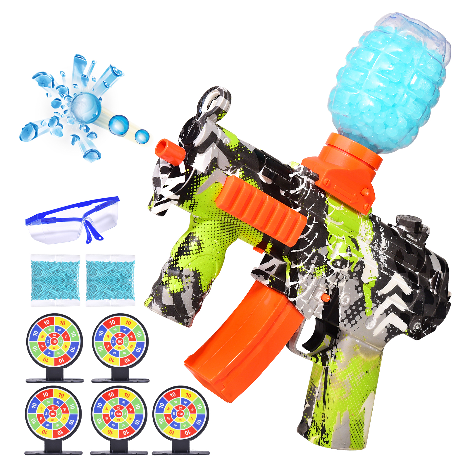 TANSAR Gel Splatter Ball Blaster, Rechargeable Water Beads Launcher for