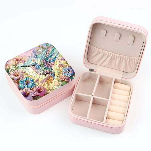 5D DIY Diamond Painting Jewelry Box Kit Flower and Bird Diamond Art Storage Box Kit For Home Crafts, Decor, or Creative Gifts