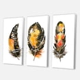 thumbnail image 3 of Designart ' Ethnic Boho Art Orange Feathers ' Bohemian & Eclectic Canvas Wall Art Print, 3 of 3