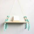 thumbnail image 4 of AMERTEER Tassels Octagonal Beads Hanging Wooden Board Storage Shelf Rack Nursery Decor, 4 of 8