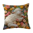 thumbnail image 2 of UP TO 70% OFF! YZEGDCH Easter Throw Pillow Covers 18x18 Inch Easter Decorations Rabbit Soft Plush Faux Fur Throw Pillows for Sofa Couch Bedroom Easter Gifts, 2 of 7