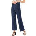 thumbnail image 5 of MODA NOVA Juniors Straight Ankle High Waist Wide Leg Denim Jeans Dark Blue M, 5 of 5