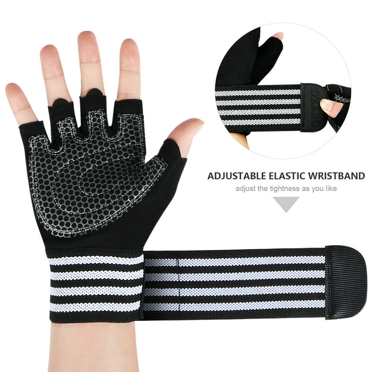 OZERO Workout Gloves, Gym Weight Lifting Gloves with Wrist Support