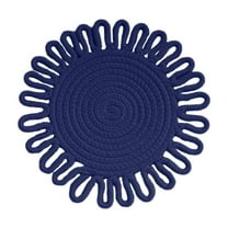 CuiLiyq Woven Pads for Hot Dishes, Hot pots and Pans, Heat Resistant Hot Pads, Pot Holders for Kitchen, Hot Plate Mats Pads for Kitchen Countertops, Table, Home Essentials, Farmhouse Decor (Blue)