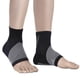thumbnail image 2 of Tobillera de compresión (4 pares) para aliviar el dolor de neuropatía, tendinitis aquílea y fascitis plantar. Tobillera sin dedos para mujer y hombre (negro, M), 2 of 8