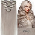 thumbnail image 3 of SEGO Clip in Hair Extensions 100% Real Remy Human Hair Full Head Straight Balayage Hair 8-24 inch, 3 of 10