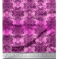 thumbnail image 2 of Soimoi Poly Georgette Fabric Damask Ethnic Print Sewing Fabric Yard 42 Inch Wide, 2 of 3