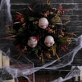 thumbnail image 4 of Oferta por tiempo limitado!Guirnalda de esqueleto de Halloween decoración malla rosa cabeza de fantasma, 4 of 8